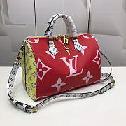 Louis Vuitton Monogram Speedy Red Handbag 30cm 40391 - 6