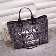 Chanel Canvas Large Deauville Tote Bag A66942 - 1