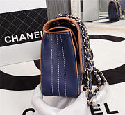 Chanel Flap Shoulder Bag Calfskin Leather Blue 8925 - 6
