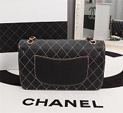 Chanel Flap Shoulder Bag Calfskin Leather Black 8925 - 4