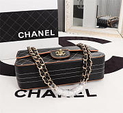 Chanel Flap Shoulder Bag Calfskin Leather Black 8925 - 5