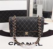 Chanel Flap Shoulder Bag Calfskin Leather Black 8925 - 6