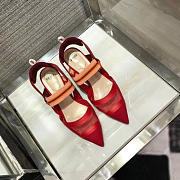 Fendi Slingbacks Red Mid Heel Shoes 5cm - 5