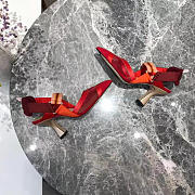 Fendi Slingbacks Red High Heel Shoes 8cm - 3