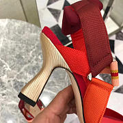 Fendi Slingbacks Red High Heel Shoes 8cm - 6