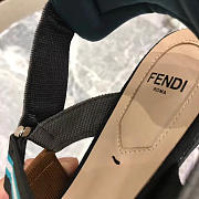 Fendi Slingbacks Blue Black Flat-soled Shoes - 3