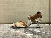 Fendi Slingbacks White Mid Heel Shoes 5cm - 2