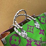 Louis Vuitton Monogram Women Onthego Handbag Green and Purple M44570 - 4