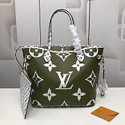 Louis Vuitton Monogram Neverfull Green Handbag M44568 Bagsaa - 2