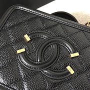 Chanel Small Makeup Caviar Vanity Bag Black - 2