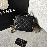 Chanel Small Makeup Caviar Vanity Bag Black - 5