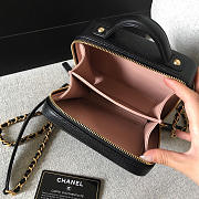 Chanel Small Makeup Caviar Vanity Bag Black - 6