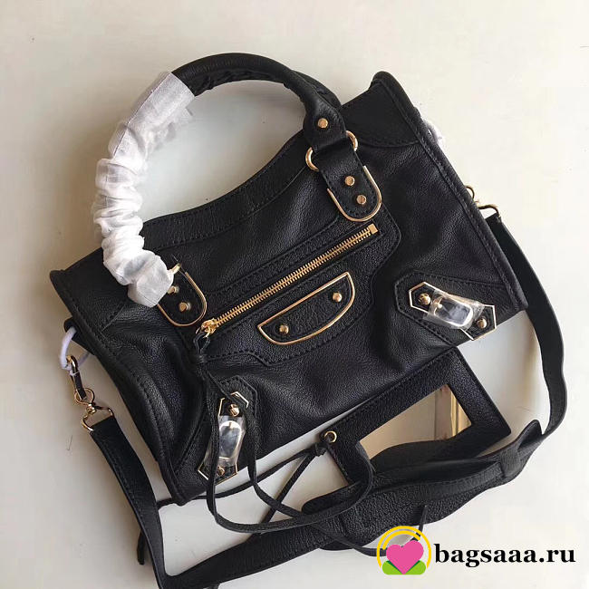 Balenciaga Motorcycle Medium Handbag Black - 1