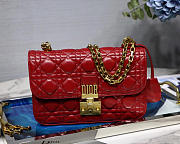 Dior Addict Lambskin retro chain Wine Red bag - 1