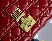 Dior Addict Lambskin retro chain Wine Red bag - 2