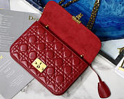 Dior Addict Lambskin retro chain Wine Red bag - 4