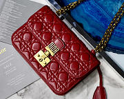 Dior Addict Lambskin retro chain Wine Red bag - 5