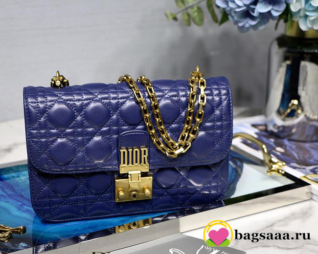Dior Addict Lambskin retro chain Blue bag - 1
