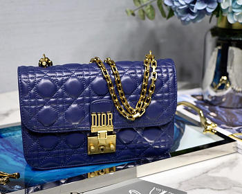 Dior Addict Lambskin retro chain Blue bag