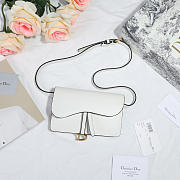 Dior Saddle Waistband Saddle white bag 17cm - 1