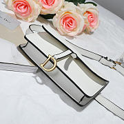 Dior Saddle Waistband Saddle white bag 17cm - 3