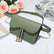 Dior Saddle Waistband Saddle green bag 17cm - 3
