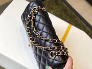 Chanel Double Flap Bag Lambskin Black with Gold Hardware 23cm Bagsaa - 4