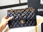 Chanel Double Flap Bag Lambskin Black with Gold Hardware 23cm Bagsaa - 2
