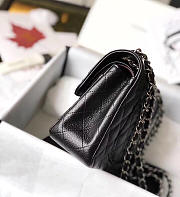 Chanel Double Flap Bag Caviar Black with Silver Hardware 23cm Bagsaa - 6
