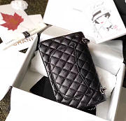 Chanel Double Flap Bag Caviar Black with Silver Hardware 23cm Bagsaa - 5