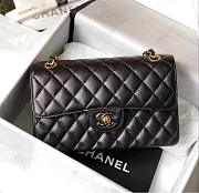 Chanel Double Flap Bag Caviar Black with Gold Hardware 23cm Bagsaa - 4