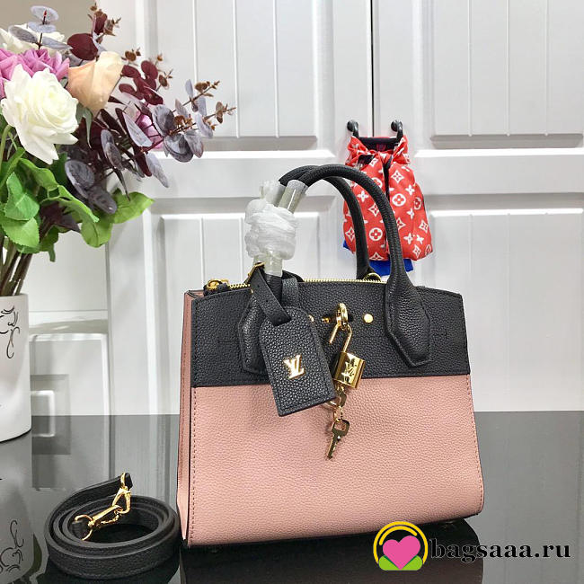 Louis Vuitton 2019SS Mini Calfskin handbag Pink with Black - 1
