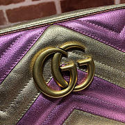 Gucci Original Gold with Purple Handbag Bagsaa - 2