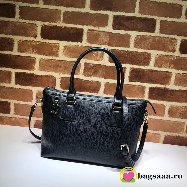 Bagsaa Gucci Calfskin Black Handbag - 1