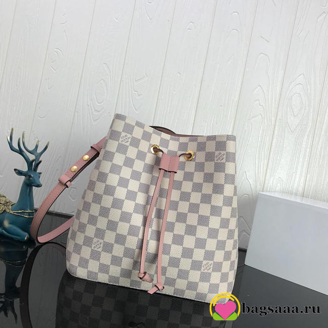 Louis Vuitton NEONOE Handbag Monogram Canvas Calfskin Bucket Pink bag - 1