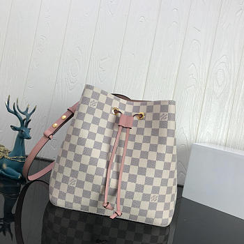 Louis Vuitton NEONOE Handbag Monogram Canvas Calfskin Bucket Pink bag