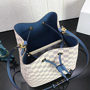 Louis Vuitton NEONOE Handbag Monogram Canvas Calfskin Bucket Blue bag - 6