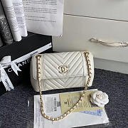 Chanel Original Lambskin Flap Bag with White Bagsaa - 5