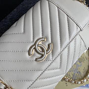 Chanel Original Lambskin Flap Bag with White Bagsaa - 3