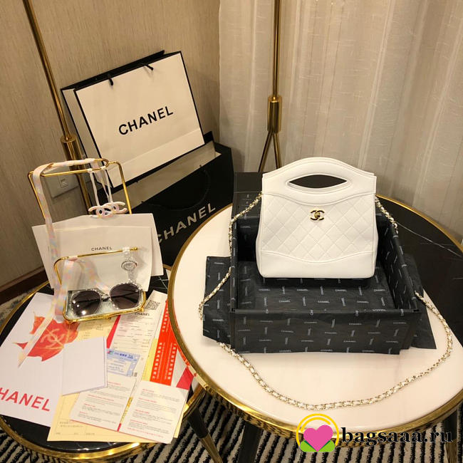 Chanel mini Chain Shoulder White Handbag  - 1
