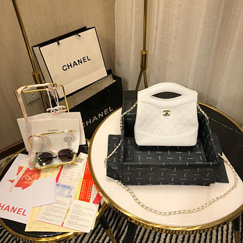 Chanel mini Chain Shoulder White Handbag 
