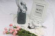 Dior Mini Lady Dior Leather Handbag with Sliver Hardware 17cm - 3
