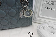 Dior Mini Lady Dior Leather Handbag with Sliver Hardware 17cm - 6