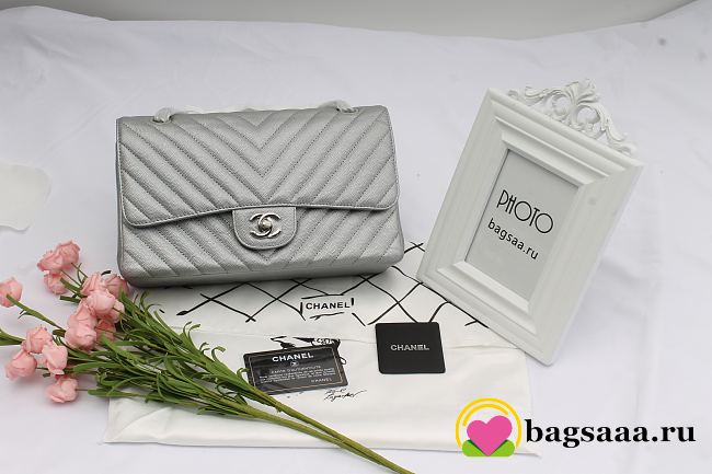 Chanel Flap Bag Caviar Bag 25cm with Silver Hardware - 1
