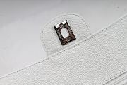 Chanel Flap Bag Caviar White with Silver Hardware 25cm - 4