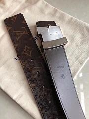 Louis Vuitton Monogram Belt Silver Hardware Bagsaa - 5
