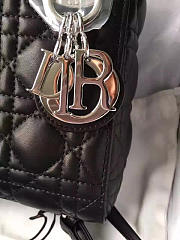 Dior Mini Lady Dior Leather Black Mini Handbag 17cm - 4