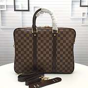 Louis Vuitton Porte-Documents Voyage Small Canvas Ebene Damier bag - 1