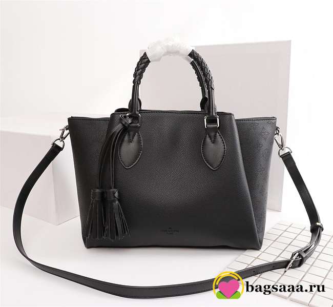 Louis Vuitton Mahina zipper Tote handbag Black - 1