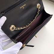 Chanel Lamb skin V-type chain Bag Balck  - 4